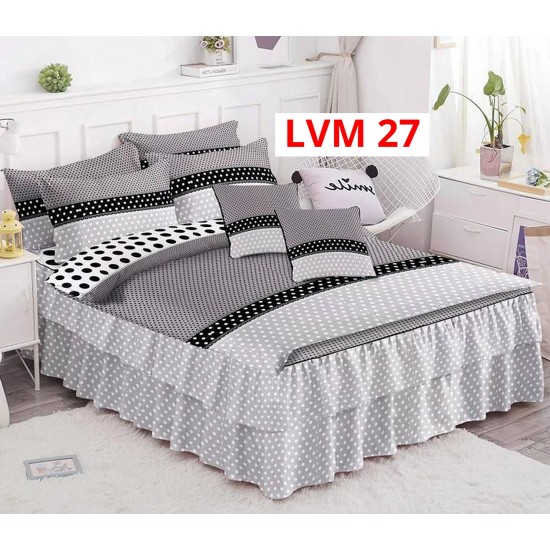 Lenjerie Bumbac Finet 6 Piese cu Volane COD LVM27