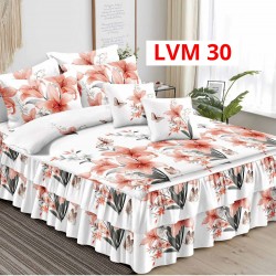 Lenjerie Bumbac Finet 6 Piese cu Volane COD LVM30 Lenjerie Bumbac Finet 6 Piese cu Volane COD LVM30