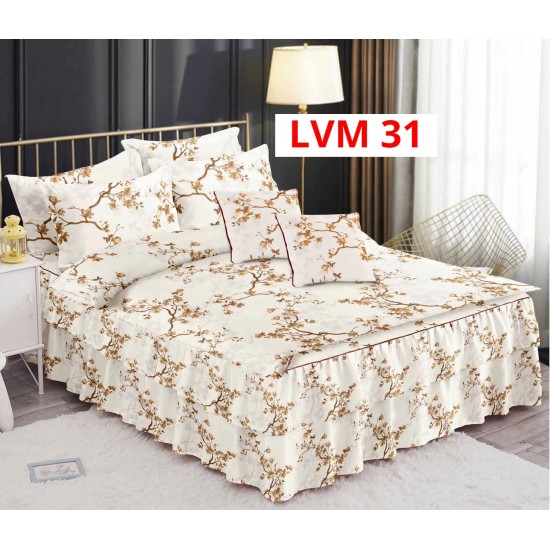 Lenjerie Bumbac Finet 6 Piese cu Volane COD LVM31