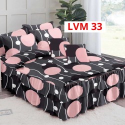Lenjerie Bumbac Finet 6 Piese cu Volane COD LVM33 Lenjerie Bumbac Finet 6 Piese cu Volane COD LVM33