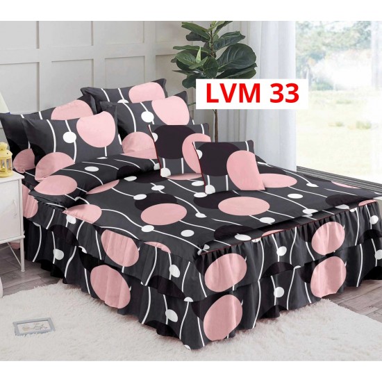 Lenjerie Bumbac Finet 6 Piese cu Volane COD LVM33
