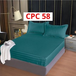 Cearceaf cu elastic din damasc 160x200cm + 2 Fete Perna COD CPC58