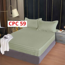 Cearceaf cu elastic din damasc 160x200cm + 2 Fete Perna COD CPC59