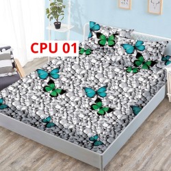 Cearceaf pentru pat cu elastic bumbac finet + 2 Fete Perna COD CPU01