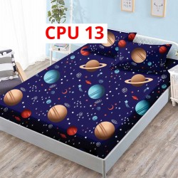Cearceaf pentru pat cu elastic bumbac finet + 2 Fete Perna COD CPU13