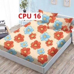 Cearceaf pentru pat cu elastic bumbac finet + 2 Fete Perna COD CPU16