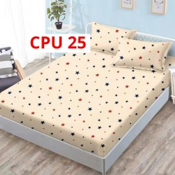 Cearceaf pentru pat cu elastic bumbac finet + 2 Fete Perna COD CPU25