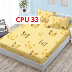 Cearceaf pentru pat cu elastic bumbac finet + 2 Fete Perna COD CPU33