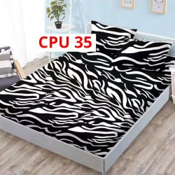 Cearceaf pentru pat cu elastic bumbac finet + 2 Fete Perna COD CPU35