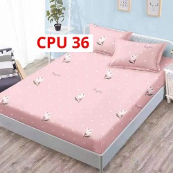 Cearceaf pentru pat cu elastic bumbac finet + 2 Fete Perna COD CPU36
