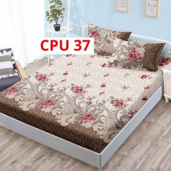 Cearceaf pentru pat cu elastic bumbac finet + 2 Fete Perna COD CPU37