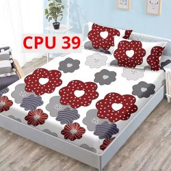 Cearceaf pentru pat cu elastic bumbac finet + 2 Fete Perna COD CPU39