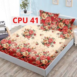 Cearceaf pentru pat cu elastic bumbac finet + 2 Fete Perna COD CPU41