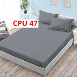Cearceaf cu elastic din damasc 160x200cm + 2 Fete Perna COD CPU47