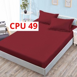 Cearceaf cu elastic din damasc 160x200cm + 2 Fete Perna COD CPU49