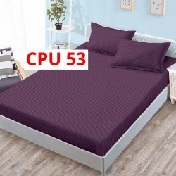 Cearceaf cu elastic din damasc 160x200cm + 2 Fete Perna COD CPU53