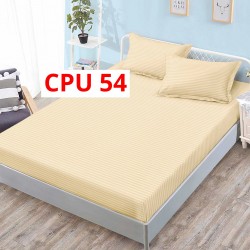 Cearceaf cu elastic din damasc 160x200cm + 2 Fete Perna COD CPU54