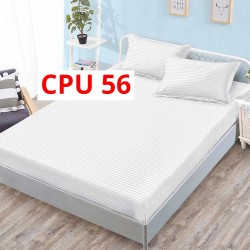 Cearceaf cu elastic din damasc 160x200cm + 2 Fete Perna COD CPU56