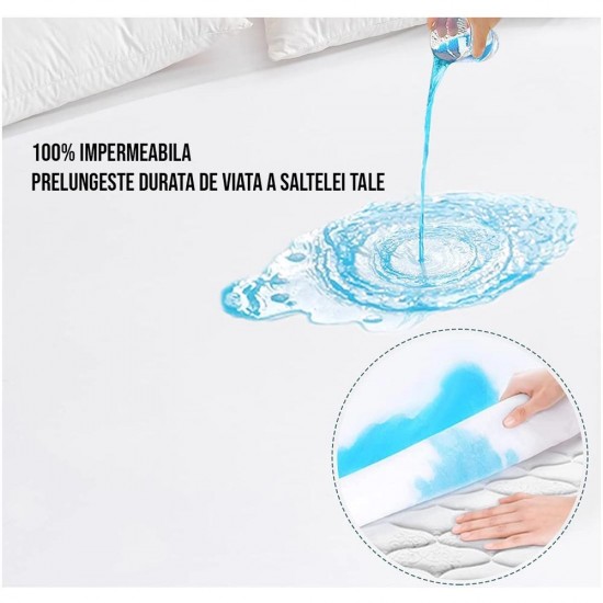 Husa Protectie IMPERMEABILA saltea 180×200 din bumbac