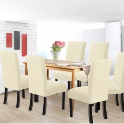 Set 6 huse pentru scaune - CREM UNT