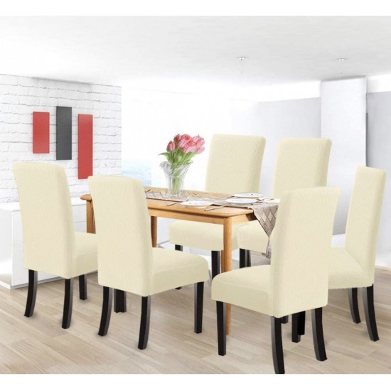 Set 6 huse pentru scaune - CREM UNT