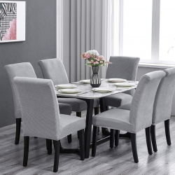 Set 6 huse pentru scaune - GRI DESCHIS