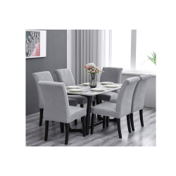 Set 6 huse pentru scaune - GRI DESCHIS