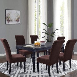 Set 6 huse pentru scaune - MARO INCHIS