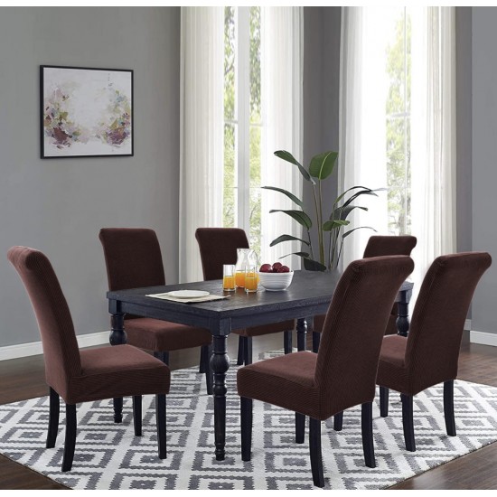 Set 6 huse pentru scaune - MARO INCHIS
